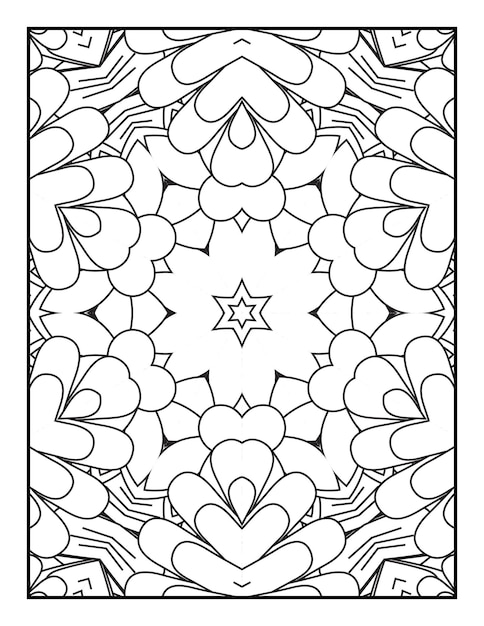 Dibujo de patrón de mandala para colorear para adultos Dibujo de mandala para colorear Dibujo de mandala floral para colorear