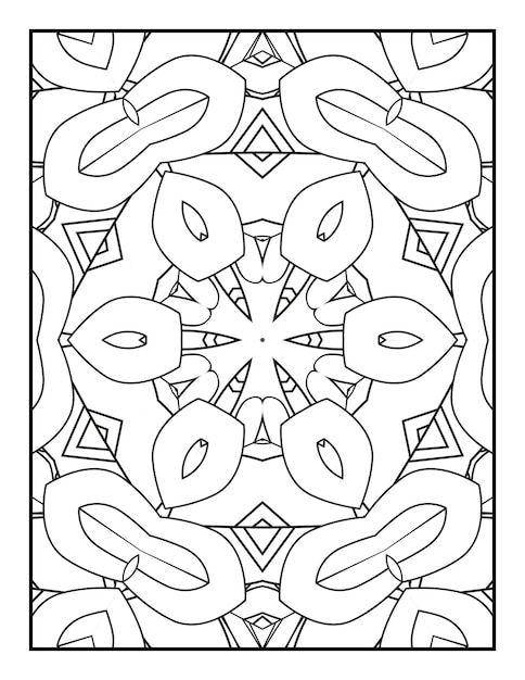 Dibujo de patrón de mandala para colorear para adultos Dibujo de mandala para colorear Dibujo de mandala floral para colorear