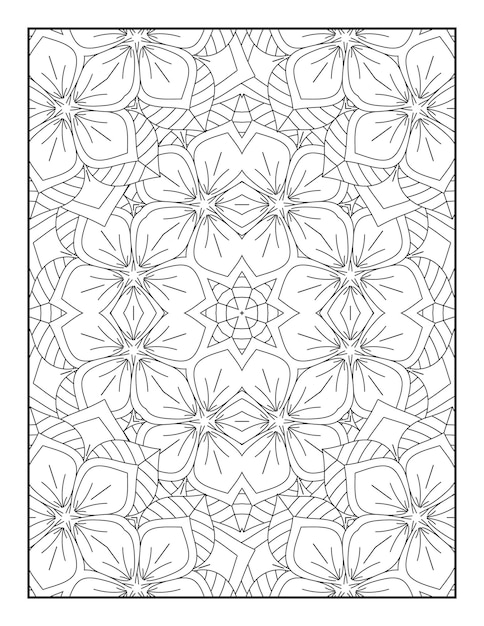 Dibujo de patrón de mandala para colorear Página para colorear para adultos Libro de colorear de mandala para adultos