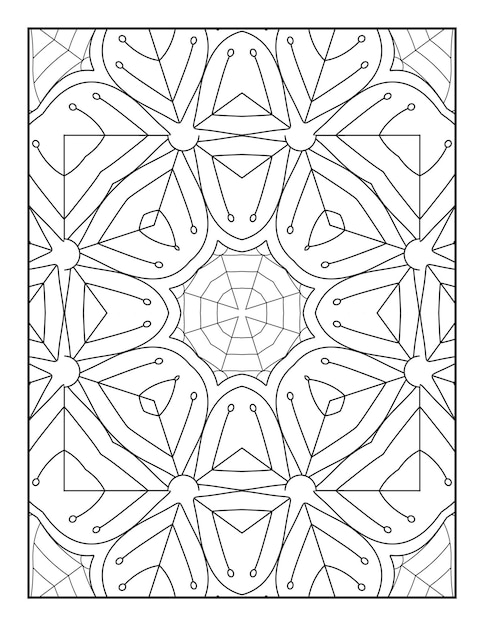 Dibujo de patrón de mandala para colorear Página para colorear para adultos Libro de colorear de mandala para adultos