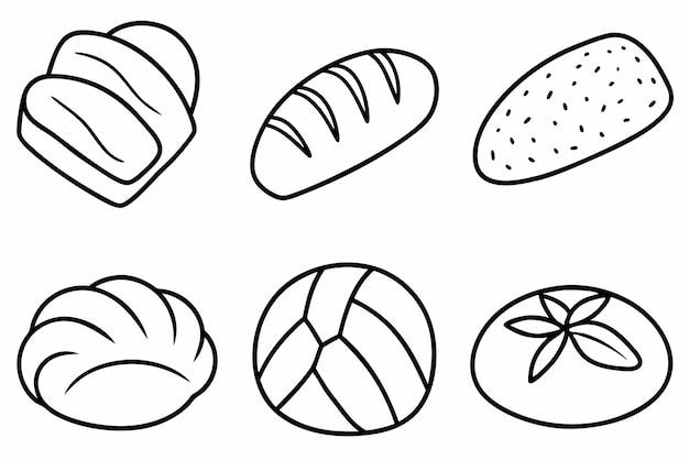 un dibujo de una pelota de playa y un poco de pan