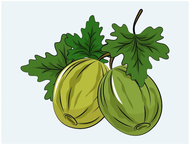 un dibujo de una pera y un limón en un fondo blanco