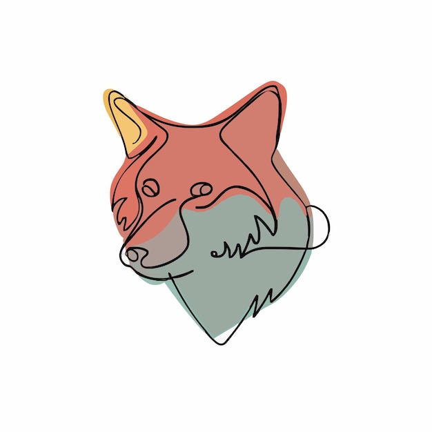un dibujo de un perro con una cabeza roja y un fondo verde y blanco