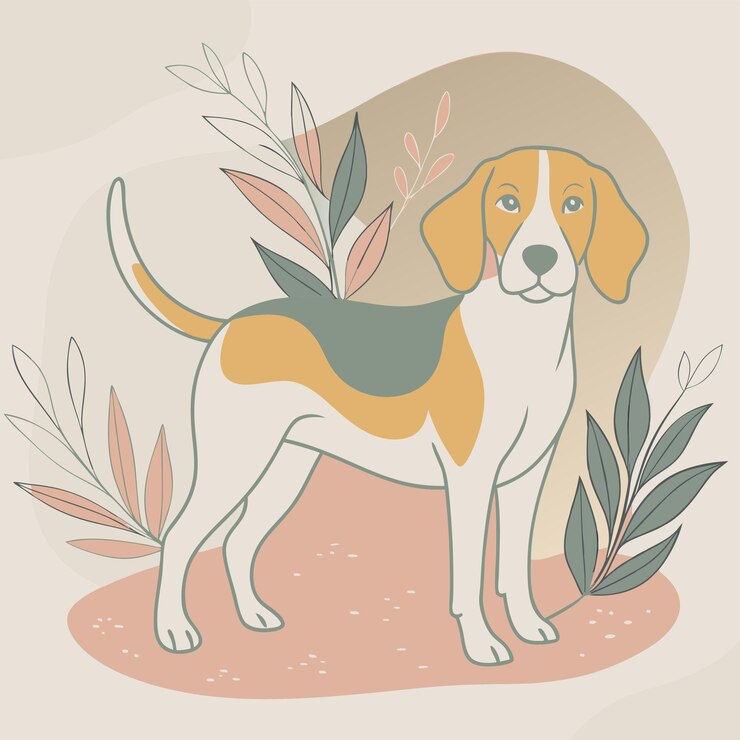 Vector un dibujo de un perro con una cola que dice dachshund
