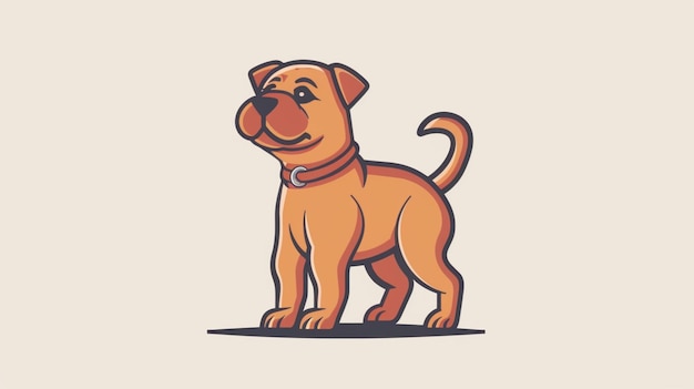 Vector un dibujo de un perro con un collar en él