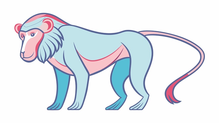 Vector un dibujo de un perro con un corazón rojo y una pelota
