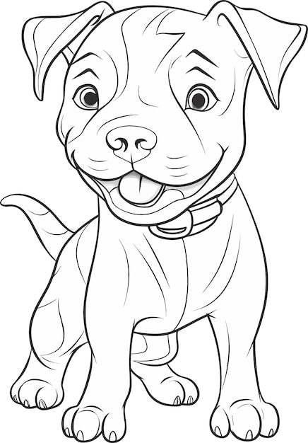 Vector dibujo de un perro para niños.