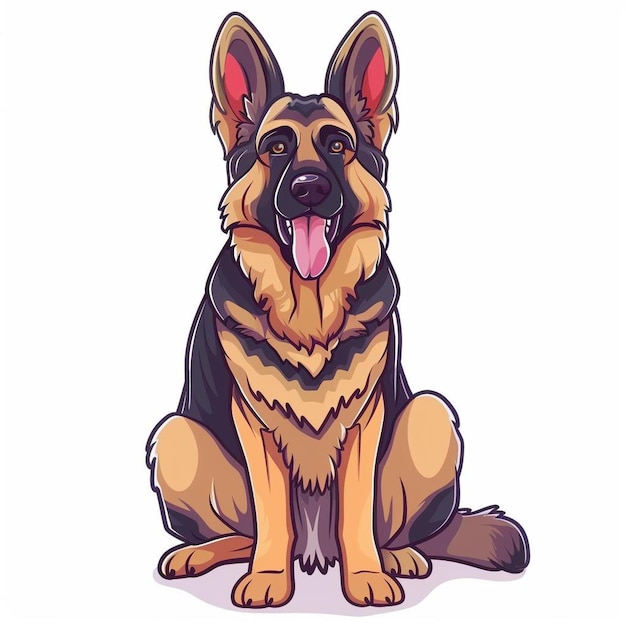 Vector un dibujo de un perro que se llama un perro