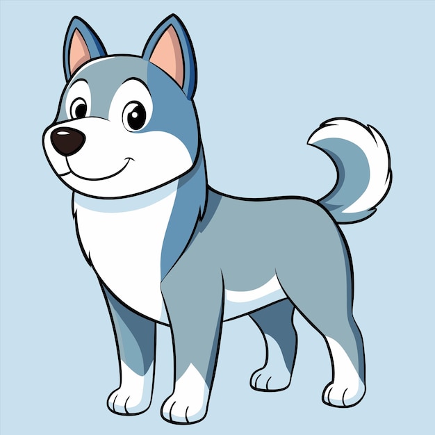 un dibujo de un perro que tiene una cara de dibujos animados