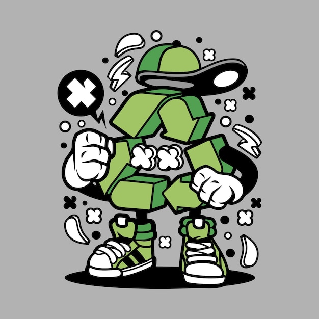 un dibujo de una persona con una sudadera verde y una camisa verde con una cruz en ella