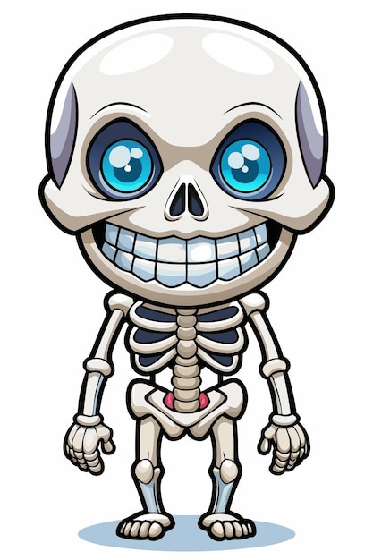 un dibujo de un personaje de dibujos animados con ojos azules y un fondo blanco