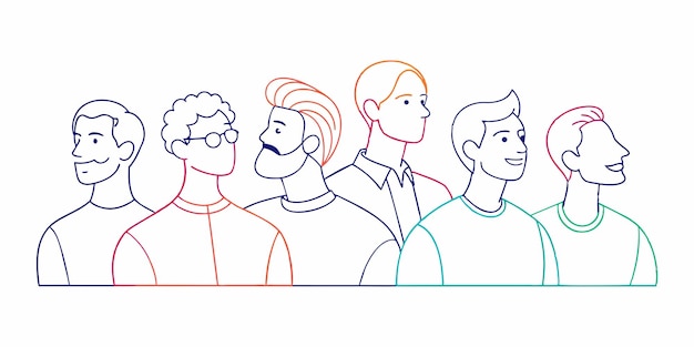 un dibujo de personas en una línea que dice lo mejor