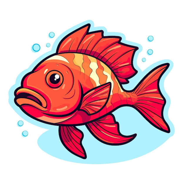Un dibujo de un pez con la palabra pez en él.