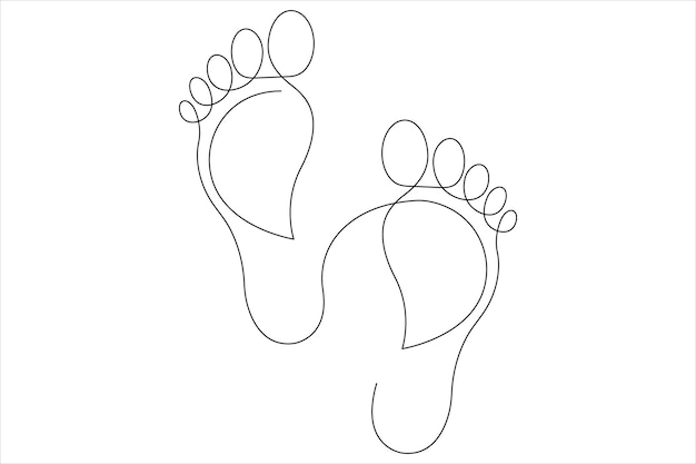un dibujo de un pie con un contorno blanco