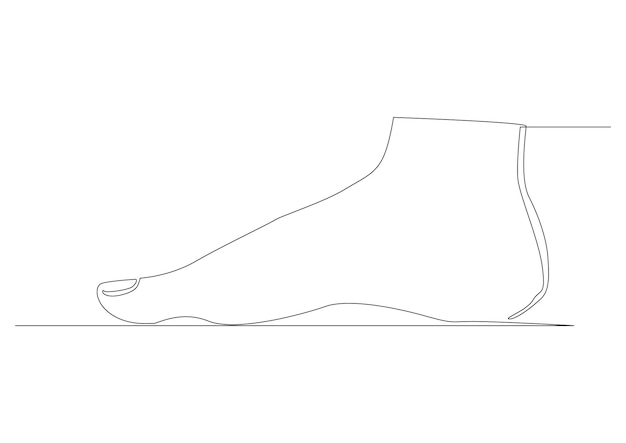 Dibujo de pie de línea única