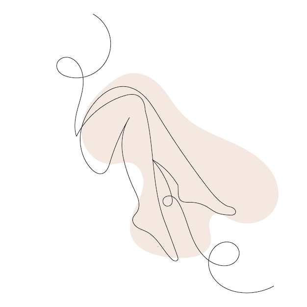 Dibujo de piernas femeninas por un vector de línea continua