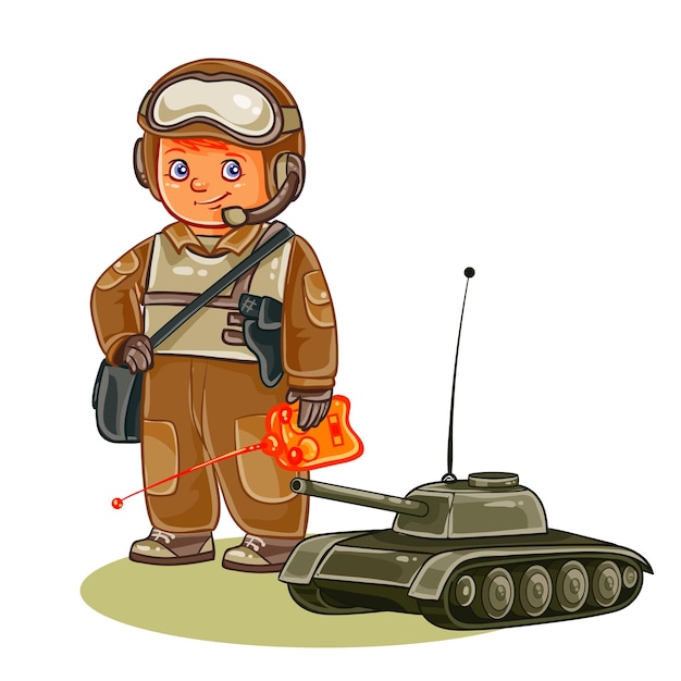un dibujo de un piloto sosteniendo un arma y un tanque con una arma y una arma