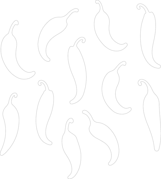 un dibujo de una pimienta de chile