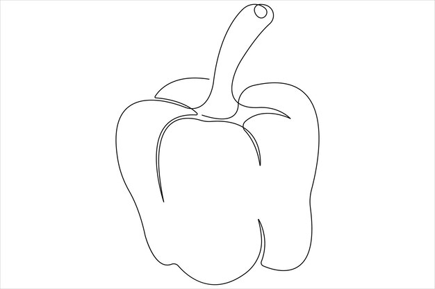 un dibujo de un pimienta con una línea en él