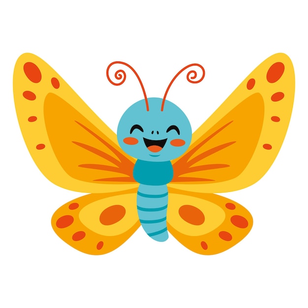 Vector dibujo plano de una mariposa