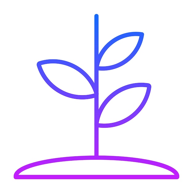 un dibujo de una planta con colores púrpura y azul
