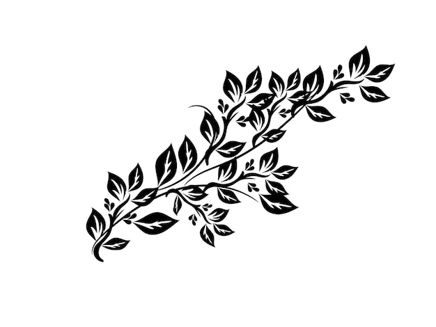 un dibujo de una planta con hojas que dice quot el año quot