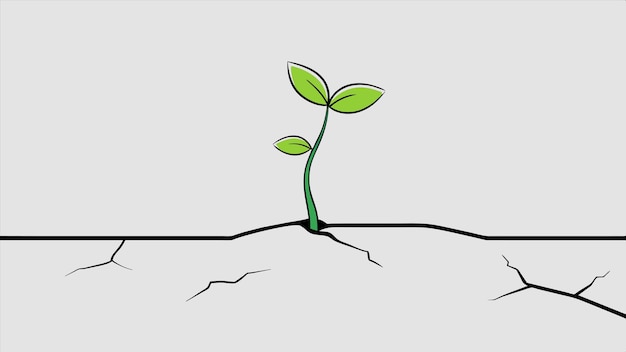 un dibujo de una planta con una línea dibujada en ella