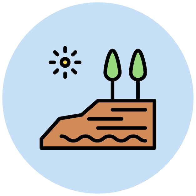 un dibujo de una planta con un sol en el fondo