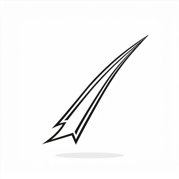 un dibujo de una pluma en un fondo blanco