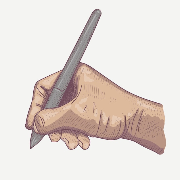 Vector dibujo de pluma de mano en estilo clásico vintage