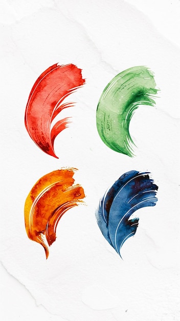 un dibujo de una pluma roja y verde