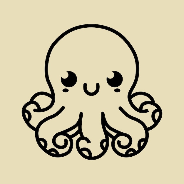 un dibujo de un pulpo con los ojos cerrados