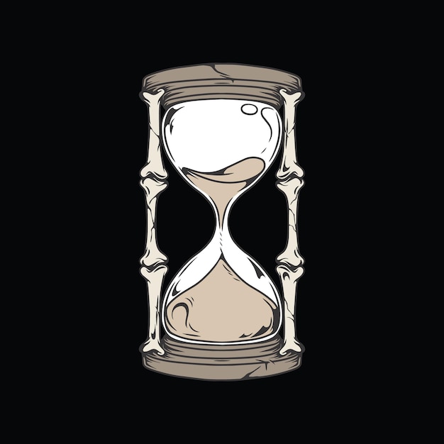 Un dibujo de un reloj de arena con el número 1 en él