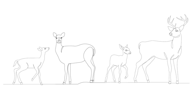 Dibujo de retrato de perro por una línea continua, vector
