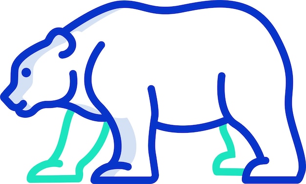 un dibujo de un rinoceronte con marcas azules en él