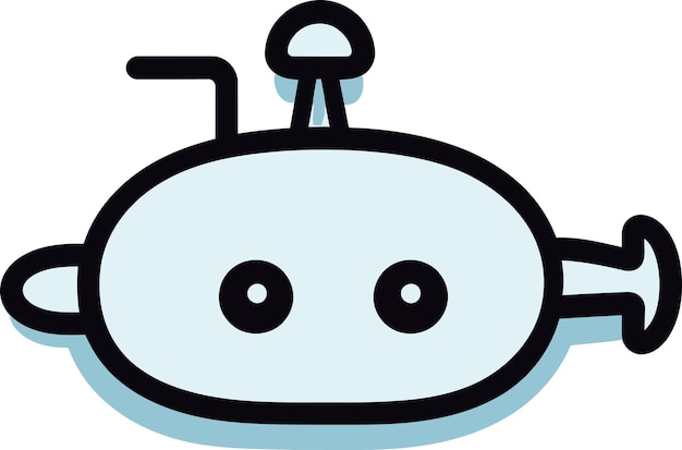 un dibujo de un robot con una nariz en él