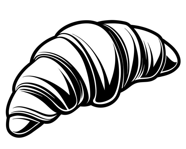 un dibujo de un rollo de pan con una línea en él