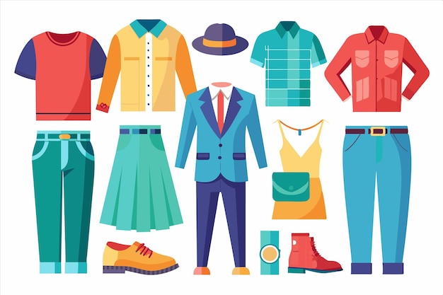 un dibujo de ropa, incluido uno que tiene la palabra "el nombre" en él