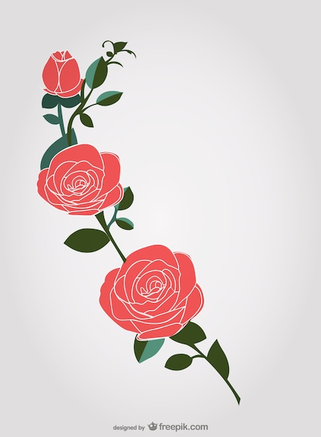 Dibujo de rosas rojas