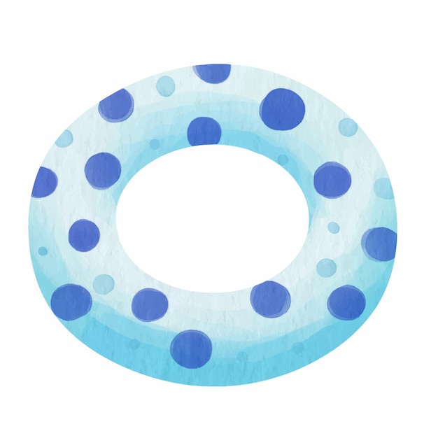 Un dibujo de un salvavidas con puntos azules.