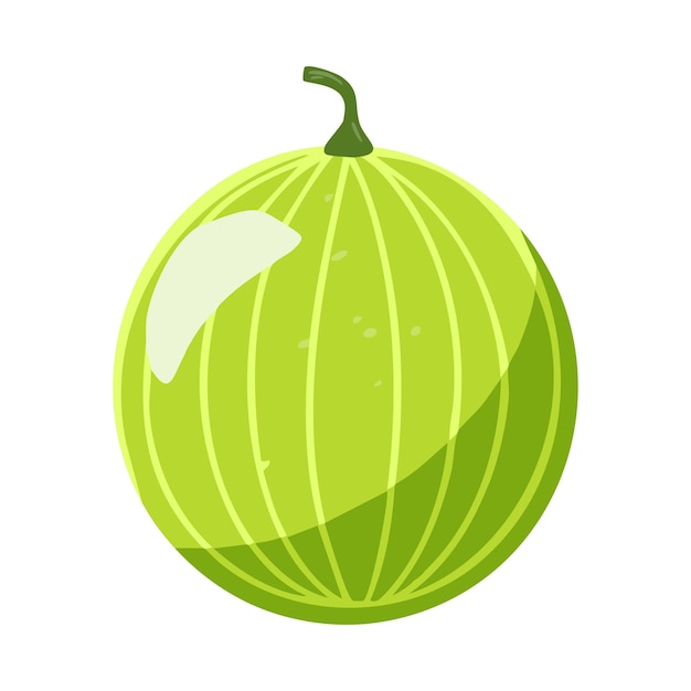un dibujo de una sandía con una sandía verde en él