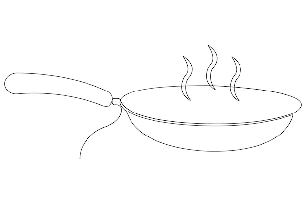 un dibujo de una sartén con las palabras los quemadores en él