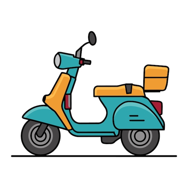 Dibujo de scooter Diseño gráfico Ilustración Clipart Eps