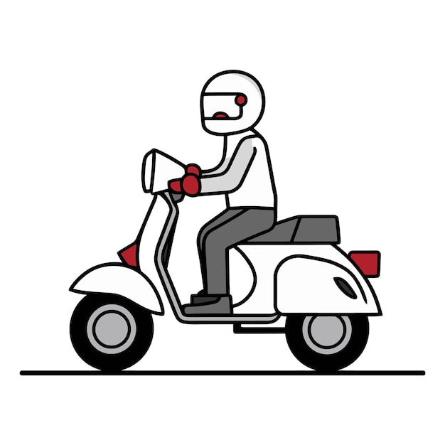 Dibujo de scooter Diseño gráfico Ilustración Clipart Eps