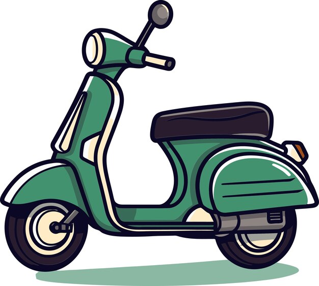 un dibujo de un scooter con la palabra scooter en él