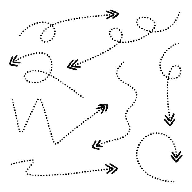 un dibujo de una serpiente con flechas que apuntan a la derecha