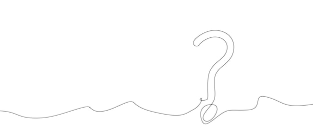 Dibujo de un signo de pregunta de una línea