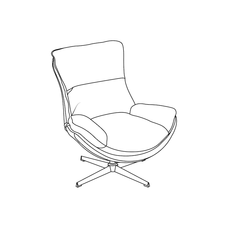 un dibujo de una silla con una silla y una silla