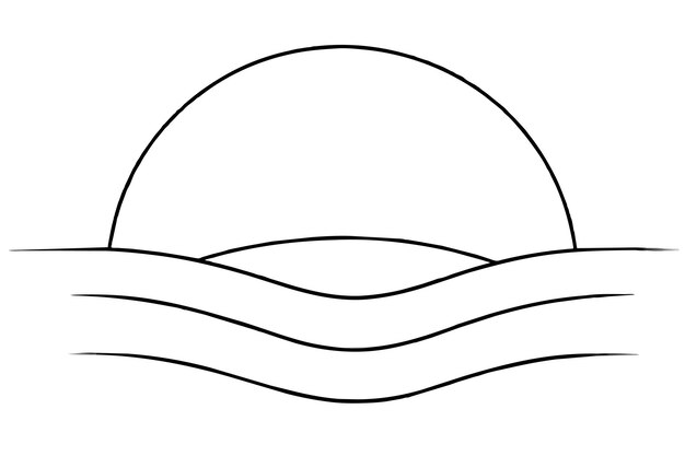 un dibujo de un sol en un fondo blanco