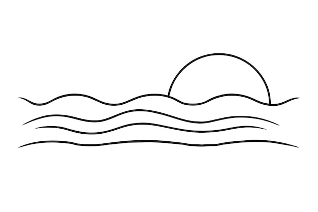 un dibujo de un sol con líneas dibujadas en él